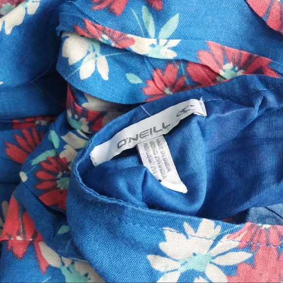 Blue Floral Open-Back Dress - Picture 5 of 7